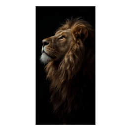 Majestic Lion Portrait Strength & Royal Confidence Poster