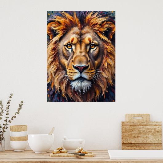 Majestic Lion Poster (Küche)