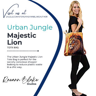 Majestic Lion Print Tasche