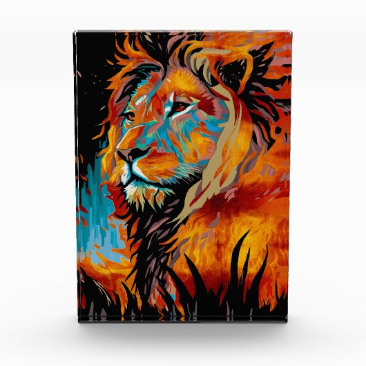Majestic Lion Protection Forests Fotoblock (Vorderseite)
