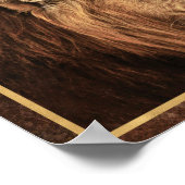 Majestic Lion Sideway Foto Poster (Ecke)