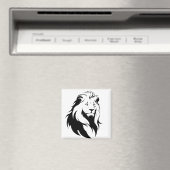 Majestic Lion Silhouette in Bold Vector Art Magnet (In Situ (Geschirrspüler))