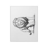 Majestic Lion Silhouette in Bold Vector Art Notizblock (Rotiert)