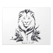 Majestic Lion Silhouette in Bold Vector Art Notizblock (Vorderseite)