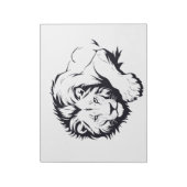 Majestic Lion Silhouette in Bold Vector Art Notizblock (Rotiert)