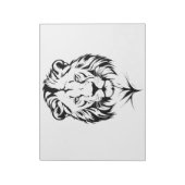 Majestic Lion Silhouette in Bold Vector Art Notizblock (Rotiert)