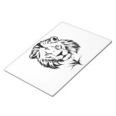 Majestic Lion Silhouette in Bold Vector Art Notizblock (angewinkelt)