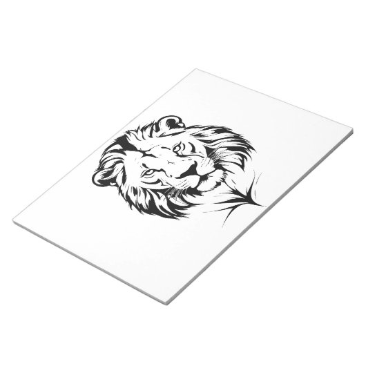 Majestic Lion Silhouette in Bold Vector Art Notizblock (angewinkelt)