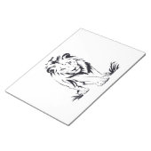 Majestic Lion Silhouette in Bold Vector Art Notizblock (angewinkelt)