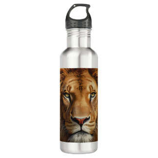 Majestic Lion Stainless Steel Water Bottle Powerfu Edelstahlflasche