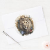 Majestic Lion Sticker im Regal-Aquarell-Stil (Umschlag)