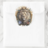 Majestic Lion Sticker im Regal-Aquarell-Stil (Tasche)