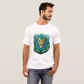 Majestic Lion Vector Art T - Shirt Design (Vorne ganz)