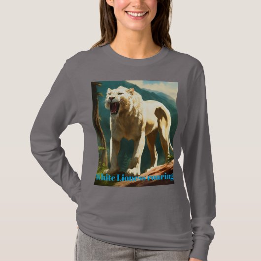 "Majestic Lioness Roar long"-Ärmel T-Shirt (Vorderseite)