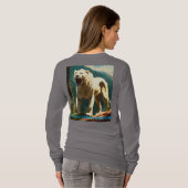 "Majestic Lioness Roar long"-Ärmel T-Shirt (Schwarz voll)