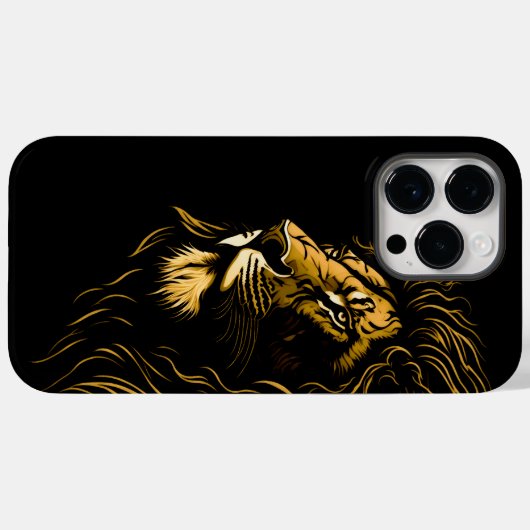 Majestic Lion's Face Case-Mate iPhone Case (Rückseite (Horizontal))