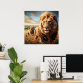 Majestic Lions Roaming kostenlos Poster (Heimbüro)