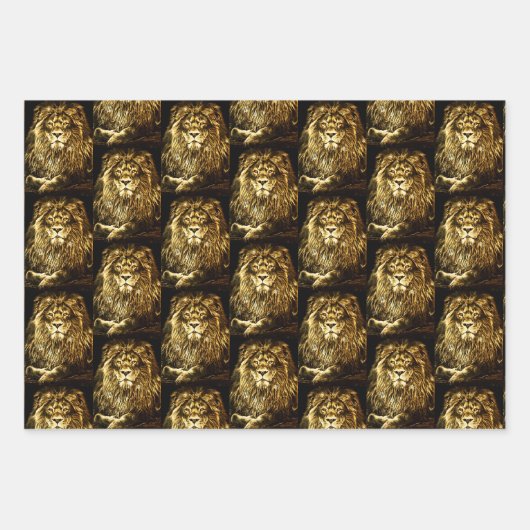 Majestic Lions Wildcat Collection Geschenkpapier Set (Vorderseite 2)