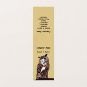 Majestic Looking Brown White Owl auf Branch Tan Visitenkarten (Außenseite Aufgefaltet)