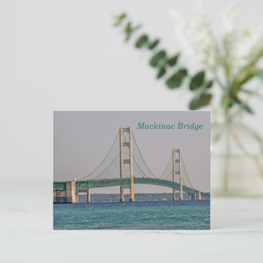 Majestic Mackinac Bridge Postkarte (Stehend Vorderseite)