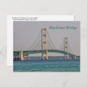 Majestic Mackinac Bridge Postkarte (Vorne/Hinten)