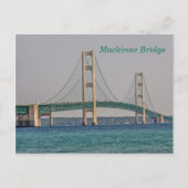 Majestic Mackinac Bridge Postkarte (Vorderseite)