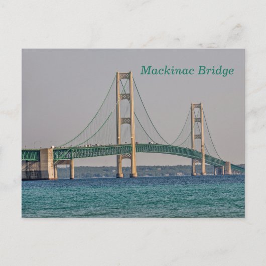 Majestic Mackinac Bridge Postkarte (Vorderseite)