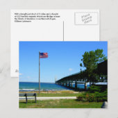 Majestic Mackinaw Bridge Postkarte (Vorne/Hinten)