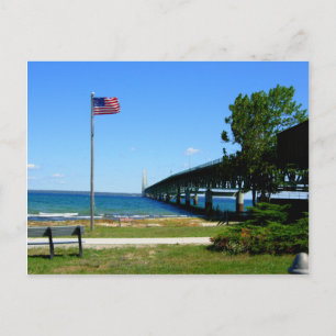 Majestic Mackinaw Bridge Postkarte