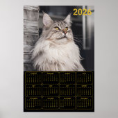 Majestic Maine Coon Cat – 2026 Wall Calendar Poster (Vorne)