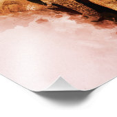 Majestic Malé African Elephant Walking Wasserfarbe Fotodruck (Ecke)