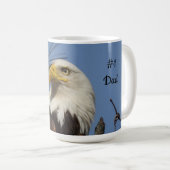 Majestic Male Bald Eagle in Nest - #1 Vater Kaffeetasse (VorderseiteRechts)