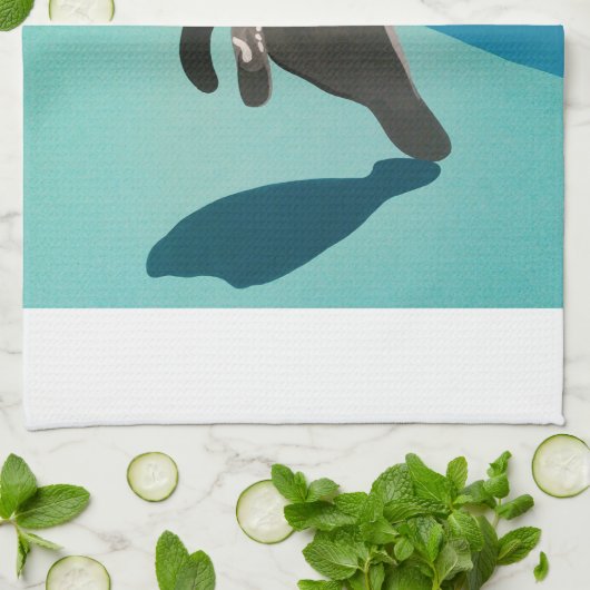 Majestic Manatee Küchentuch (Gefaltet)