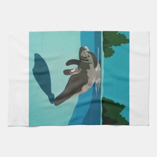Majestic Manatee Küchentuch (Horizontal)