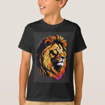 "Majestic Mane: Exclusive Lion Head T - Shirt Desi