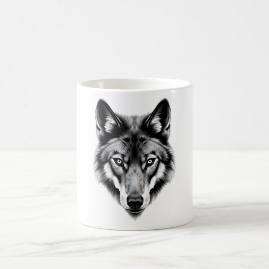 Majestic Maned Wolf Head Design Kaffeetasse (Mittel)
