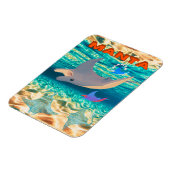 Majestic Manta Ray Design, Majestät Ozeanic Magnet (Linke Seite)