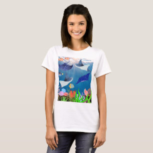 Majestic Mantas und Corals Reef Oceanic Wonder T-Shirt