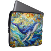 Majestic Marine Mosaik A Stainted Glass Whale Laptopschutzhülle (Vorne Rechts)