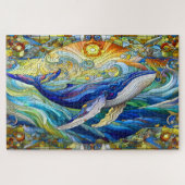 Majestic Marine Mosaik A Stainted Glass Whale Puzzle (Horizontal)