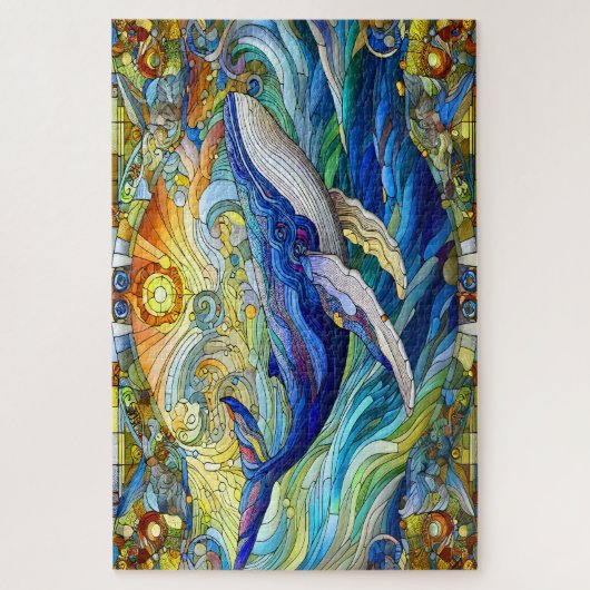 Majestic Marine Mosaik A Stainted Glass Whale Puzzle (Vertikal)