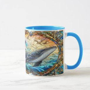 Majestic Marine Mosaik A Stainted Glass Whale Tasse