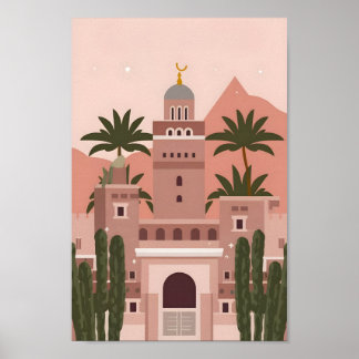 Majestic Marrakech City Elegance 4K Ausblick Poster