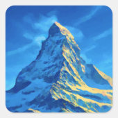Majestic Matterhorn Quadratischer Aufkleber (Vorderseite)