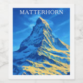 Majestic Matterhorn Weinetikett (Einzelnes Label)