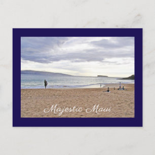 "Majestic Maui"/MENSCHEN AM STRAND, GEWARTET ZUM S Postkarte