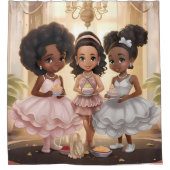 Majestic Melanated Princesses Duschvorhang (Vorderseite)