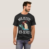Majestic Mer-Beard Funny Merman Manly Merman T-Shirt (Vorne ganz)