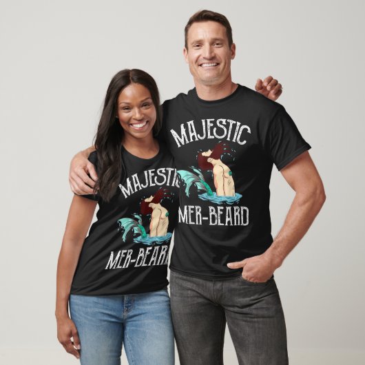 Majestic Mer-Beard Funny Merman Manly Merman T-Shirt (Unisex)