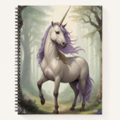 Majestic Middle Age Unicorn Notizblock (Vorderseite)